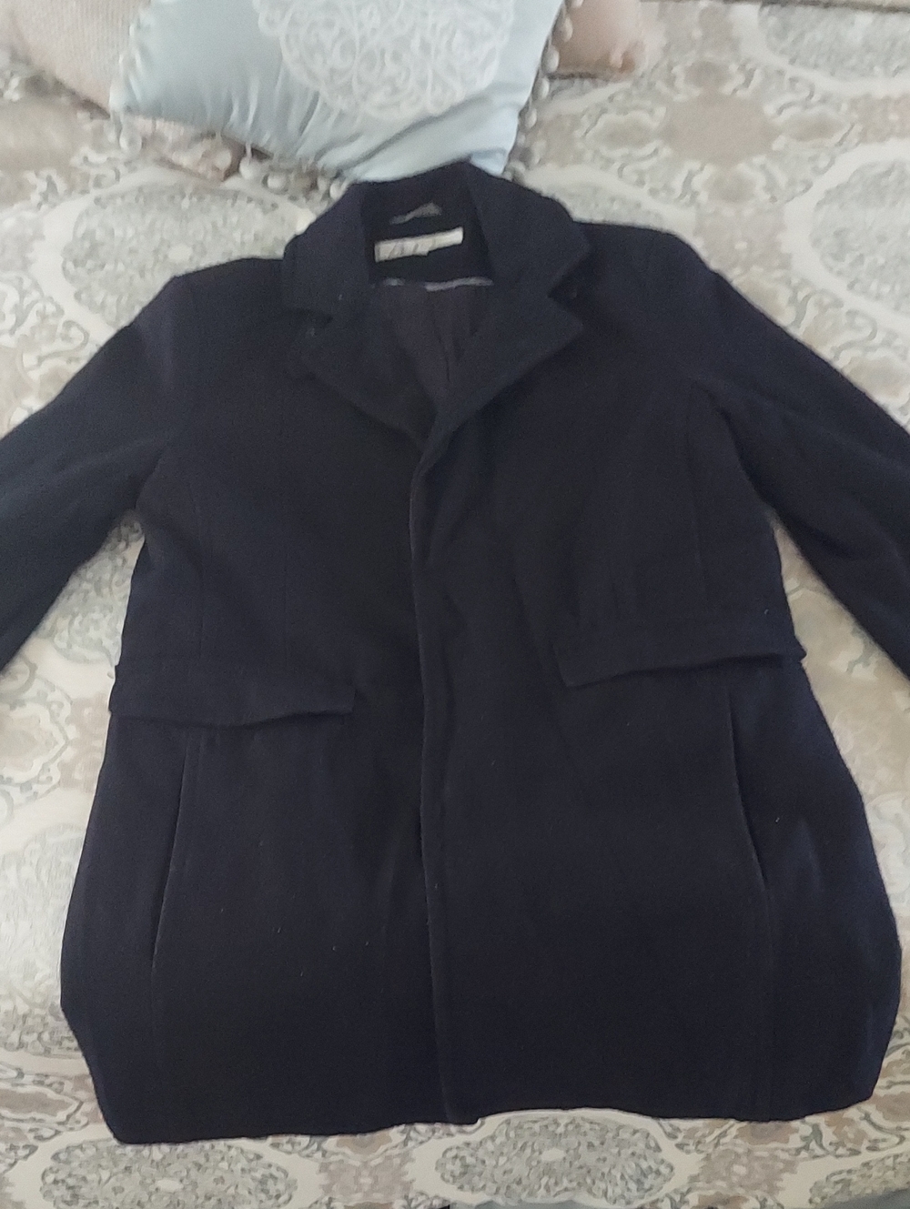 Kenneth Cole New York Men's Black Pea Coat